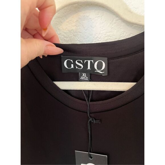 GSTQ Backhand Asymmetric Midi Dress NEW NWT - Picture 3 of 6